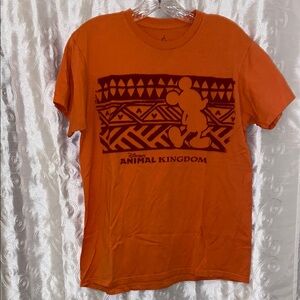 Disney World Orange Animal Kingdom Park Short Sleeve Tee Adult Size Medium 🔥 C1